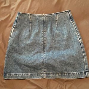 Topshop Moto High Waisted Denim Skirt
